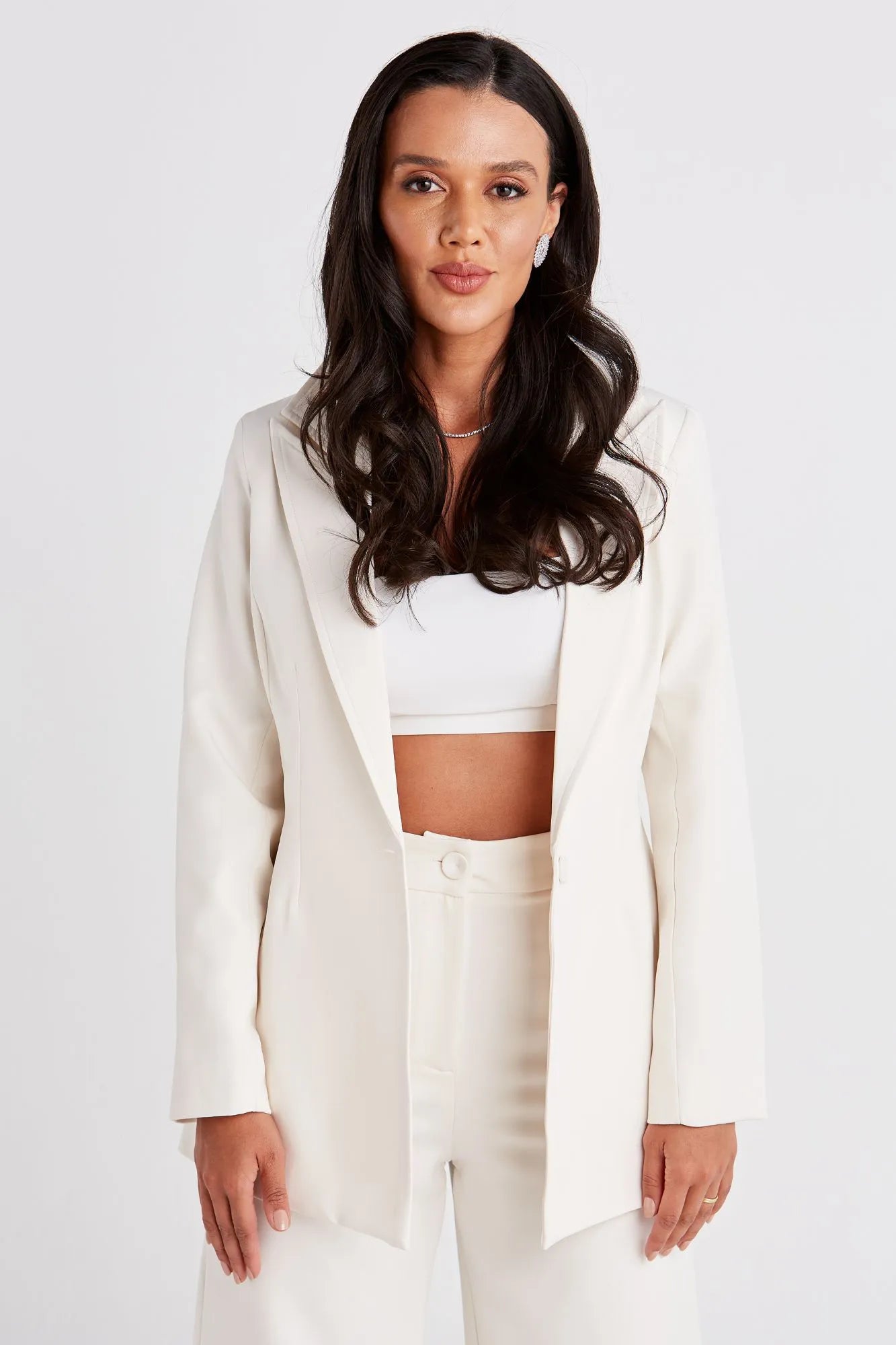 Conjunto Blazer e Calça de Alfaiataria Feminina