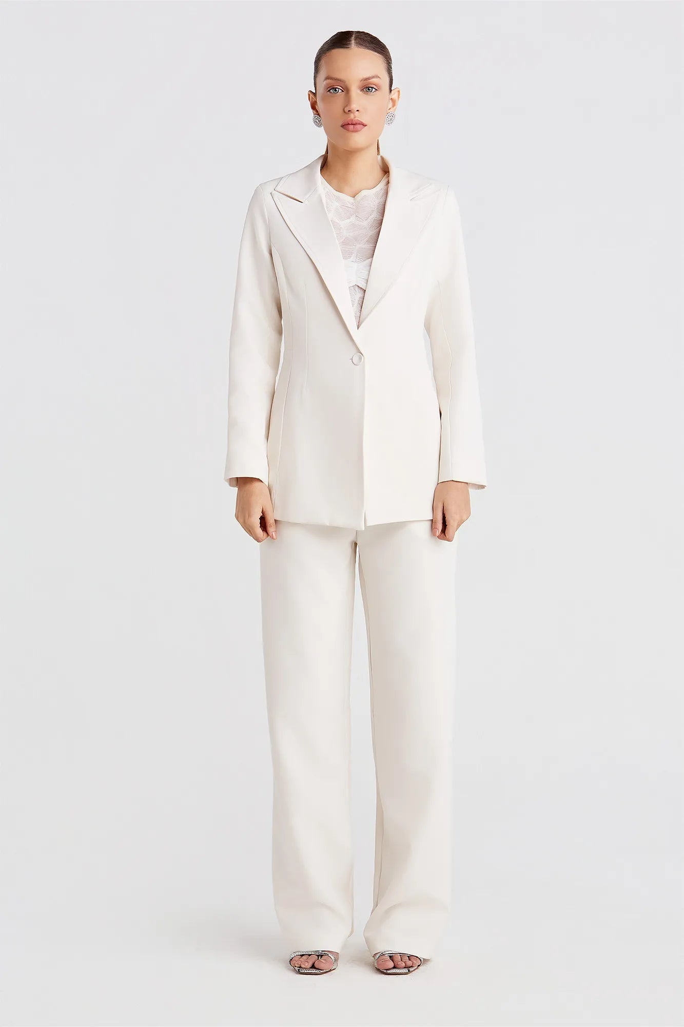 Conjunto Blazer e Calça de Alfaiataria Feminina