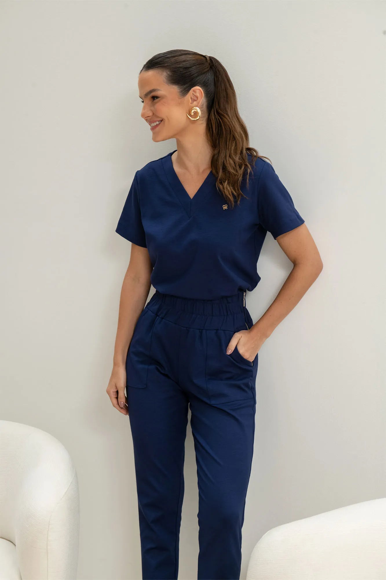 Scrub Essential Feminino Imperial Blue